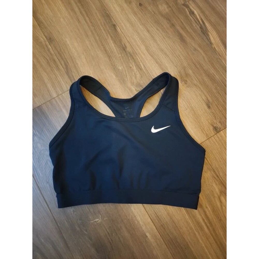 Nike black sports bra large